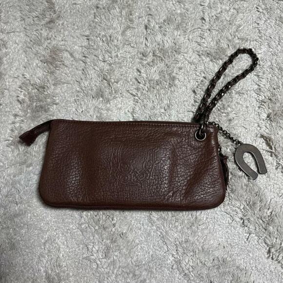 Betsy Johnson 100% Leather Wristlet Purse - Picture 4 of 8